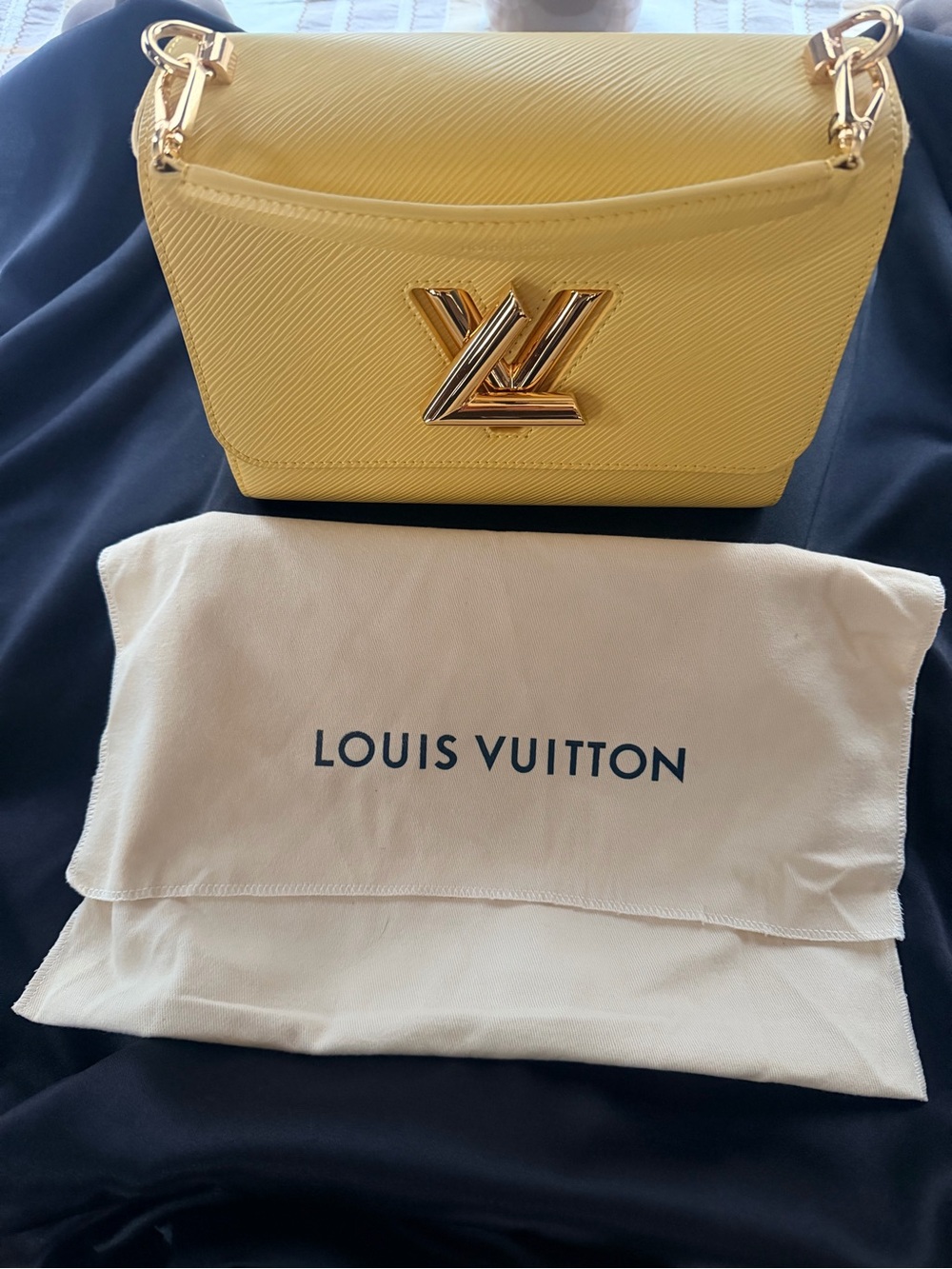 Louis Vuitton Yellow Epi Leather Twist Shoulder Bag: Never Used